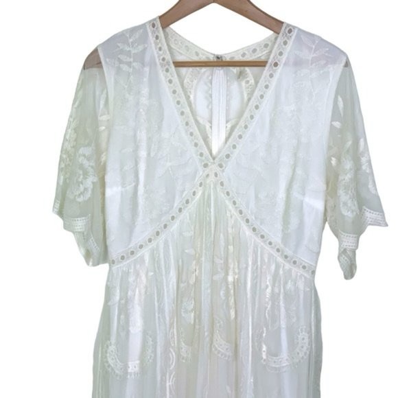 Pinkblush White Lace Maternity Maxi Dress - Picture 8 of 9